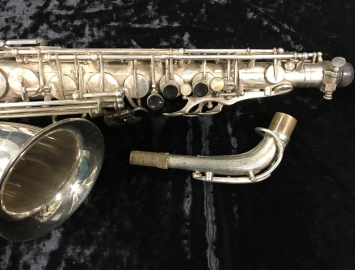 Photo STUNNING! Original Silver Plated Selmer Paris Super Balanced Action Alto Sax # 33075